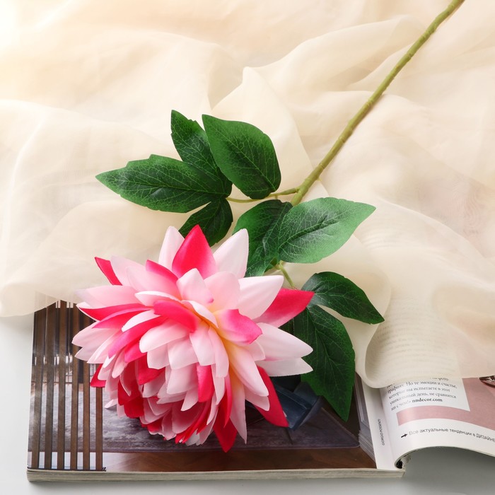 Цветы искусственные "Бегония" премиум, 14х60 см, розово-малиновый - Фото 1