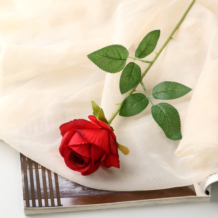 Цветы искусственные "Роза Карина" 7х56 см, красный - Фото 1