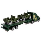 Грузовик инерционный «Военный автовоз», в пакете - фото 24509438