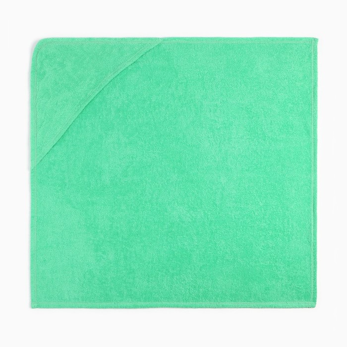 Полотенце-уголок махровый Крошка Я 85х85 см, цвет зелёный, 100% хлопок, 320 г/м2 - фото 1928191538