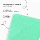 Полотенце-уголок махровый Крошка Я 85×85 см, цвет зелёный, 100% хлопок, 320 г/м² - фото 25681728