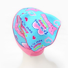 

Косынка для девочки, цвет голубой/сердечки, рост 56-62 см