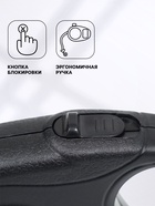 Рулетка «Моноцвет», 3 м, до 10 кг, чёрная - Фото 2