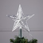Светодиодная верхушка на ёлку «Звезда белая» 16 см, 10 LED, батарейки ААх2 (не в комплекте), свечение белое - фото 8863428