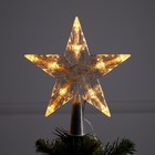 Светодиодная верхушка на ёлку «Звезда белая» 16 см, 10 LED, батарейки ААх2 (не в комплекте), свечение тёплое белое - фото 1691484