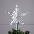 Светодиодная верхушка на ёлку «Звезда белая», 16 см, 10 LED, от батареек ААх2, фиксинг, свечение тёплое белое - Фото 2