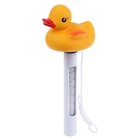 Термометр для бассейна, плавающий, уточка, жёлтый - Фото 1