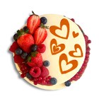 Украшение для торта «Сердечки», цвет золото - Фото 1