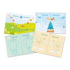 Набор карточек для рисования двумя руками «Зайки», уровни 1,2,3 - фото 24551227