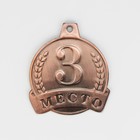 Медаль призовая 054, d= 4,5 см. 3 место. Цвет бронза. Без ленты - фото 10857289