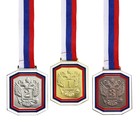 Медаль призовая, 1 место, золото, 6 х 7 см - фото 10558652