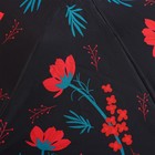 Зонт женский механический «Красные цветы», 6 спиц, складывается в размер телефона - Фото 4