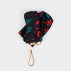 Зонт женский механический «Красные цветы», 6 спиц, складывается в размер телефона - Фото 7