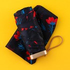Зонт женский «Красные цветы», 6 спиц, складывается в размер телефона. - фото 10857375