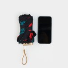 Зонт женский механический «Красные цветы», 6 спиц, складывается в размер телефона - Фото 8