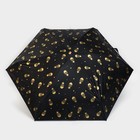 Зонт женский механический, 6 спиц, чёрный - Фото 3