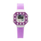 Часы наручные электронные, детские, длина 20 см, сиреневые - Фото 1