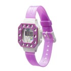Часы наручные электронные, детские, длина 20 см, сиреневые - Фото 3