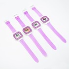 Часы наручные электронные, детские, длина 20 см, сиреневые - Фото 2