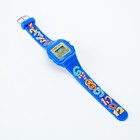 Часы наручные электронные детские "Цифры", 3 х 3 см, длина 20 см , синие - Фото 4