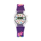 Часы наручные электронные детские "Цветочки", d-3 см, длина 20 см - фото 298757451