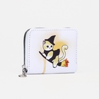 Кошелёк детский «Котёнок», маленький, на молнии, белый - фото 65393913