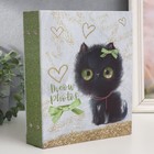 Фотоальбом на 200 фото 10х15 см, пластик. листы "Sweet kittens" Чёрный котёнок - фото 10559471