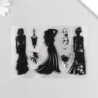 Штамп для творчества силикон "Девушки в вечерних нарядах" 16х11 см - фото 319528093