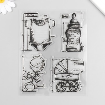 Штамп для творчества силикон «Для новорожденного», 16×13 см