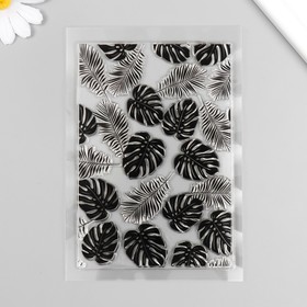 Штамп для творчества силикон "Пальмовые листья" 16х11 см