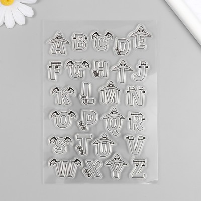 Штамп для творчества силиконовый «Алфавит на Хэллоуин», 16×11 см