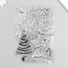 Штамп для творчества силикон "Рождество и Новый год" 16х11 см