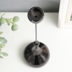 Подсвечник металл на 1 свечу "Капля воды - низ" чёрный хром 8,5х8,5х31 см - фото 22281965