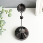 Подсвечник металл на 1 свечу "Капля воды - верх" чёрный хром 8,5х8,5х31 см - фото 23280395