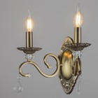 Бра N1208/2W AB бронза/хрусталь 2х40Вт Е14 31,5х17х33,5см - фото 22282243