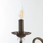 Бра N1208/2W AB бронза/хрусталь 2х40Вт Е14 31,5х17х33,5см - фото 22282246