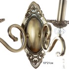 Бра N1208/2W AB бронза/хрусталь 2х40Вт Е14 31,5х17х33,5см - фото 22282249