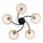 Люстра XA1275B/5 BK+FGD черный/золото 5х60Вт E27 58х58х27см - фото 22282725