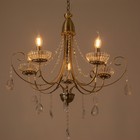 Люстра NH4756/5 AB бронза/хрусталь 5x40Вт E14 64х64х95см - фото 22282757