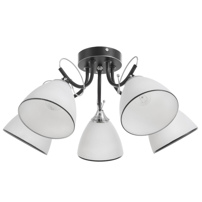 Люстра XA1226/5 BK+CR хром/черный 5х60Вт E27 56х56х25см
