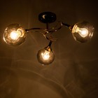 Люстра N5007/3 FGD+BCH золото/хром 3х60Вт E27 60х60х24см - фото 36443126