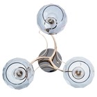 Люстра N5007/3 FGD+BCH золото/хром 3х60Вт E27 60х60х24см - фото 36443131