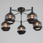 Люстра 52056/5 BK+COP чёрный/медь 5×40 Вт E27 56×56×27 см - фото 5035037