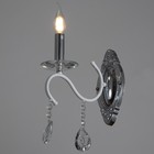 Бра A3809/1W WT+CR белый/хром/хрусталь 1х40Вт Е14 24х10х32,5см - фото 24457008