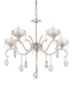 Люстра A3809/5 WT+CR белый/хром/хрусталь 5х40Вт E14 61х61х87см 9669780