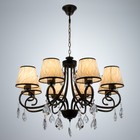 Люстра 06416/8 BK+GD черный/золото/хрусталь 8х40Вт E14 72х72х102см 9669838