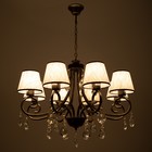 Люстра 06416/8 BK+GD черный/золото/хрусталь 8х40Вт E14 72х72х102см 9669838