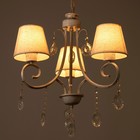 Люстра 06417/3 WH+GD белый/золото/хрусталь 3×40 Вт E14 54×54×100 см - фото 3857169