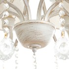 Люстра 06417/8 WH+GD белый/золото/хрусталь 8х40Вт E14 54х54х100см - фото 24399139