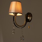 Бра NH5270/1W AB+BK бронза/черный 1х40Вт E27 23,5х14х38,5см - фото 22284465